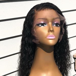 100% human hair Malaysian Curly wig 13x4 frontal